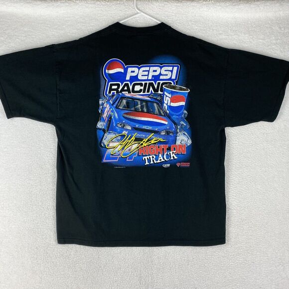 Vtg Chase T Shirt Size XL Black Jeff Gordon 24 Pepsi Right On Track Double Sided - Picture 9 of 16
